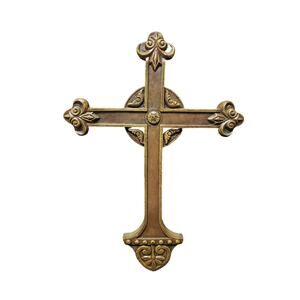 Large Brown Resign Cross Scroll Heart Design Beautiful Home Wall Decor 15.5 x 11